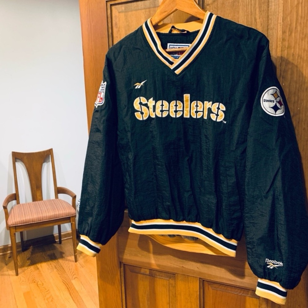 VINTAGE REEBOK PRO LINE NFL PITTSBURGH STEELERS Pullover